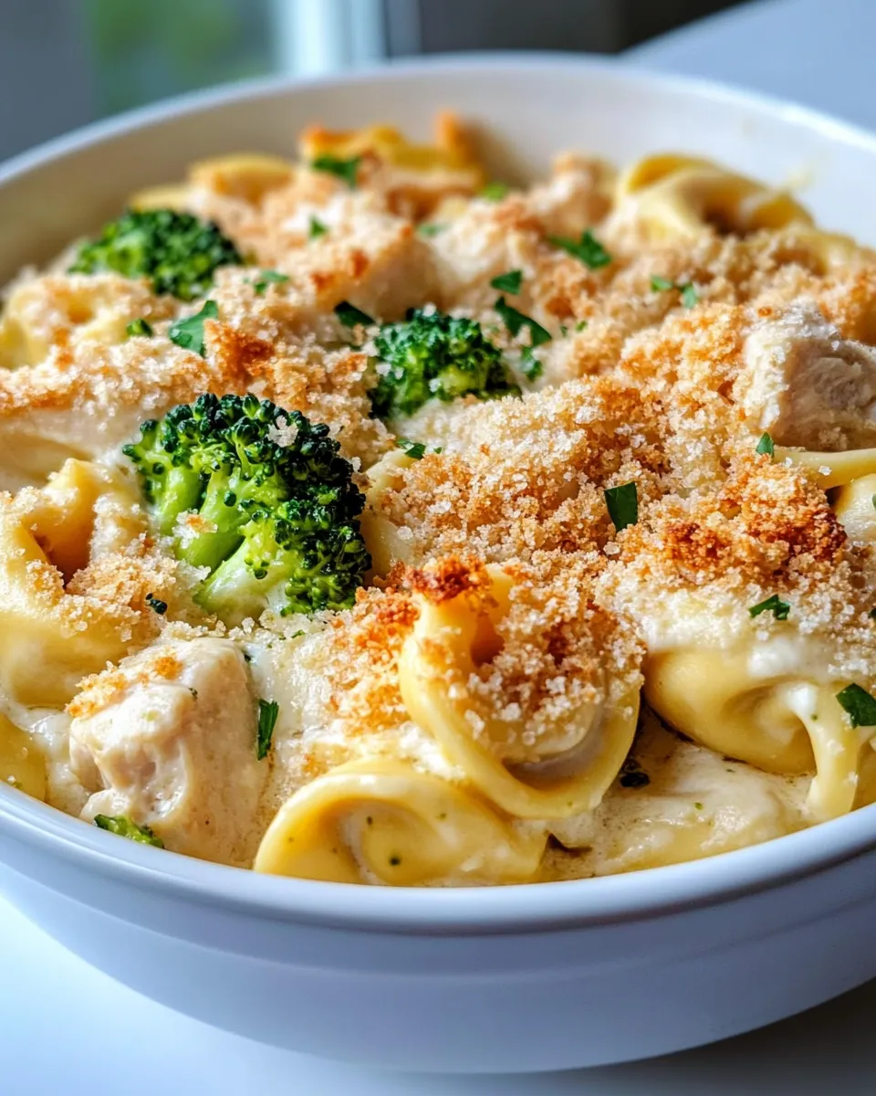 Classic Chicken Alfredo Tortellini Bake image