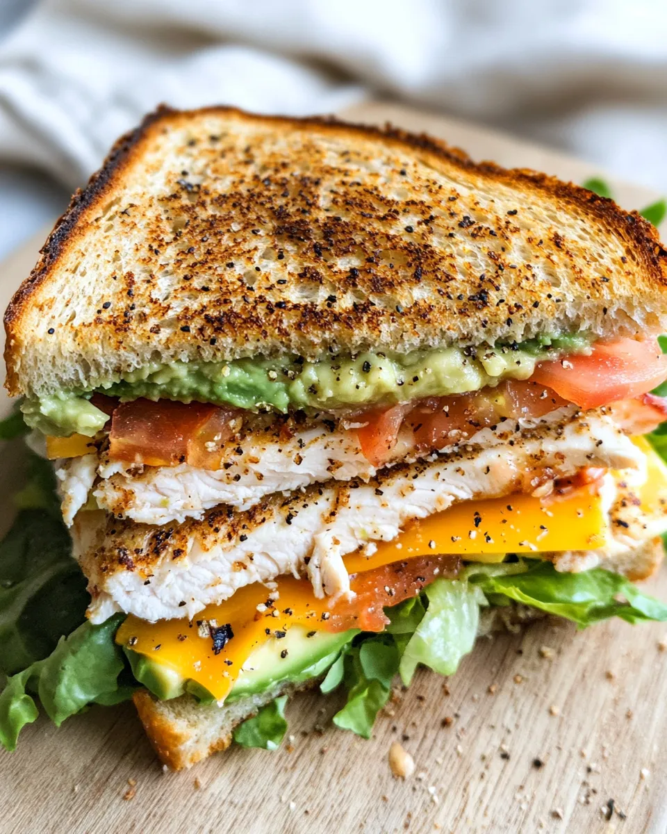 Easy Chicken Avocado Melt Sandwich recipe photo
