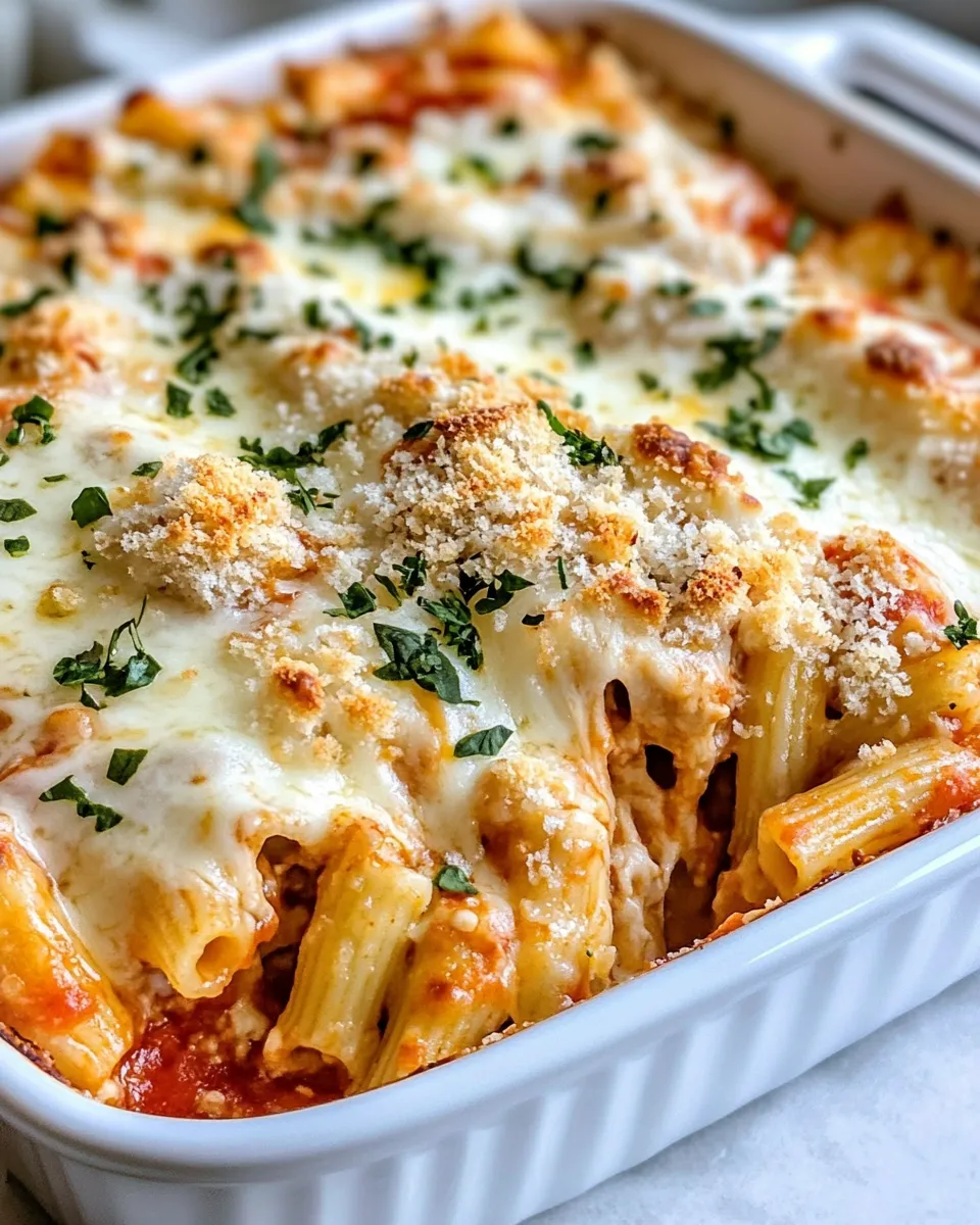 Delicious Chicken Parmesan Casserole food shot