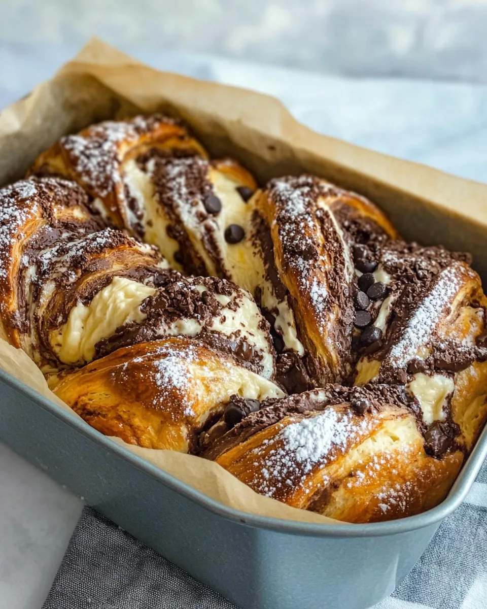 Easy Chocolate Babka Loaf food shot
