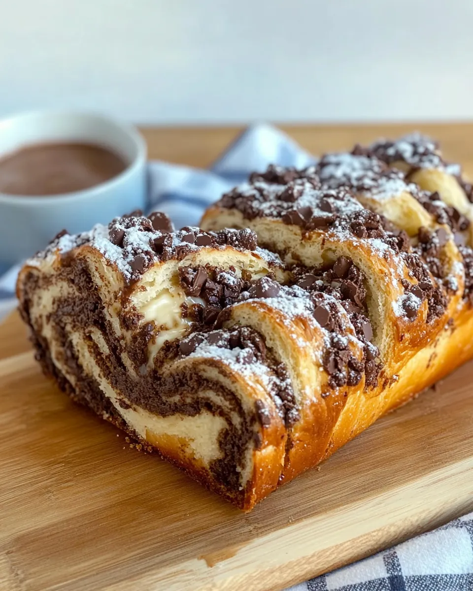 Delicious Chocolate Babka Loaf plate image