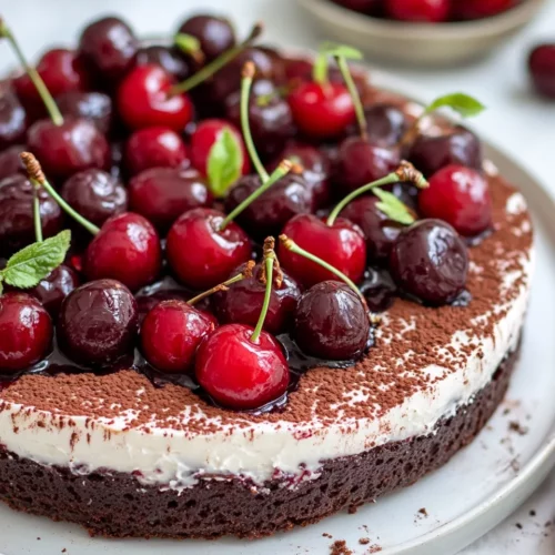 Homemade Chocolate Cherry Upside Down Cake photo