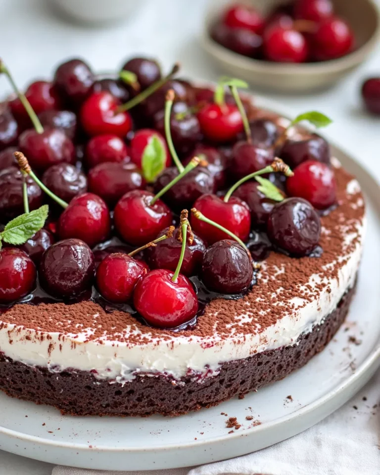 Homemade Chocolate Cherry Upside Down Cake photo