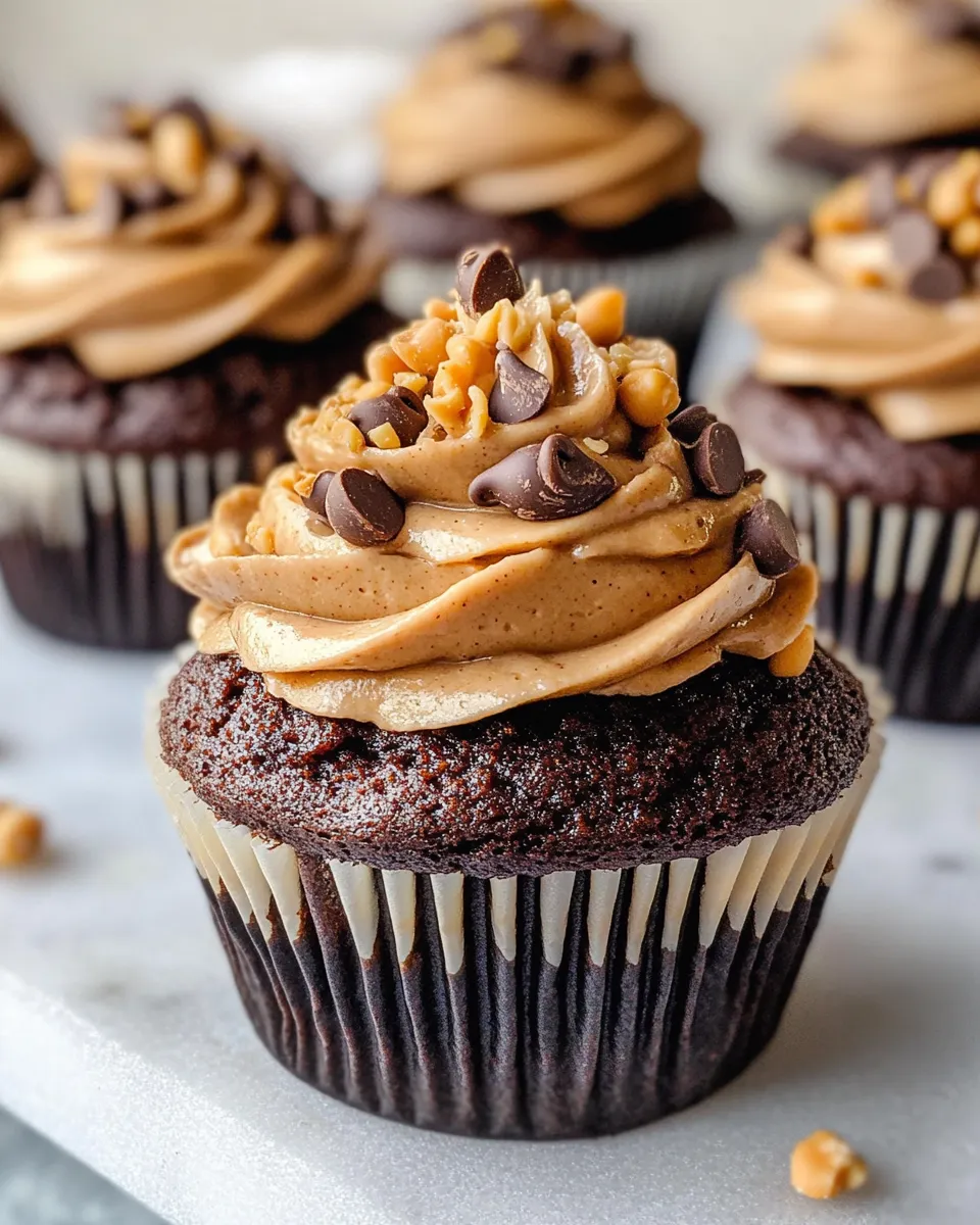 Homemade Chocolate Peanut Butter Cupcake Delights photo
