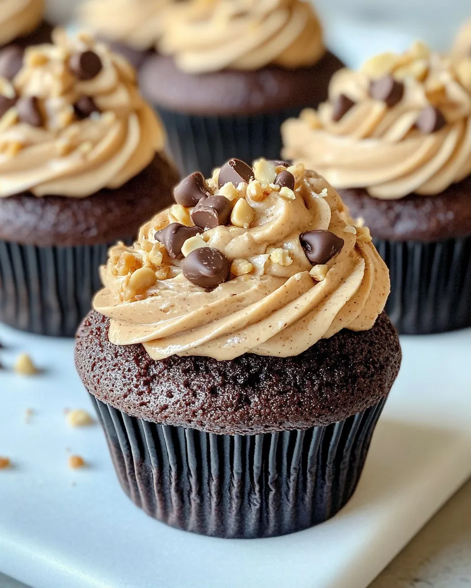 Classic Chocolate Peanut Butter Cupcake Delights image