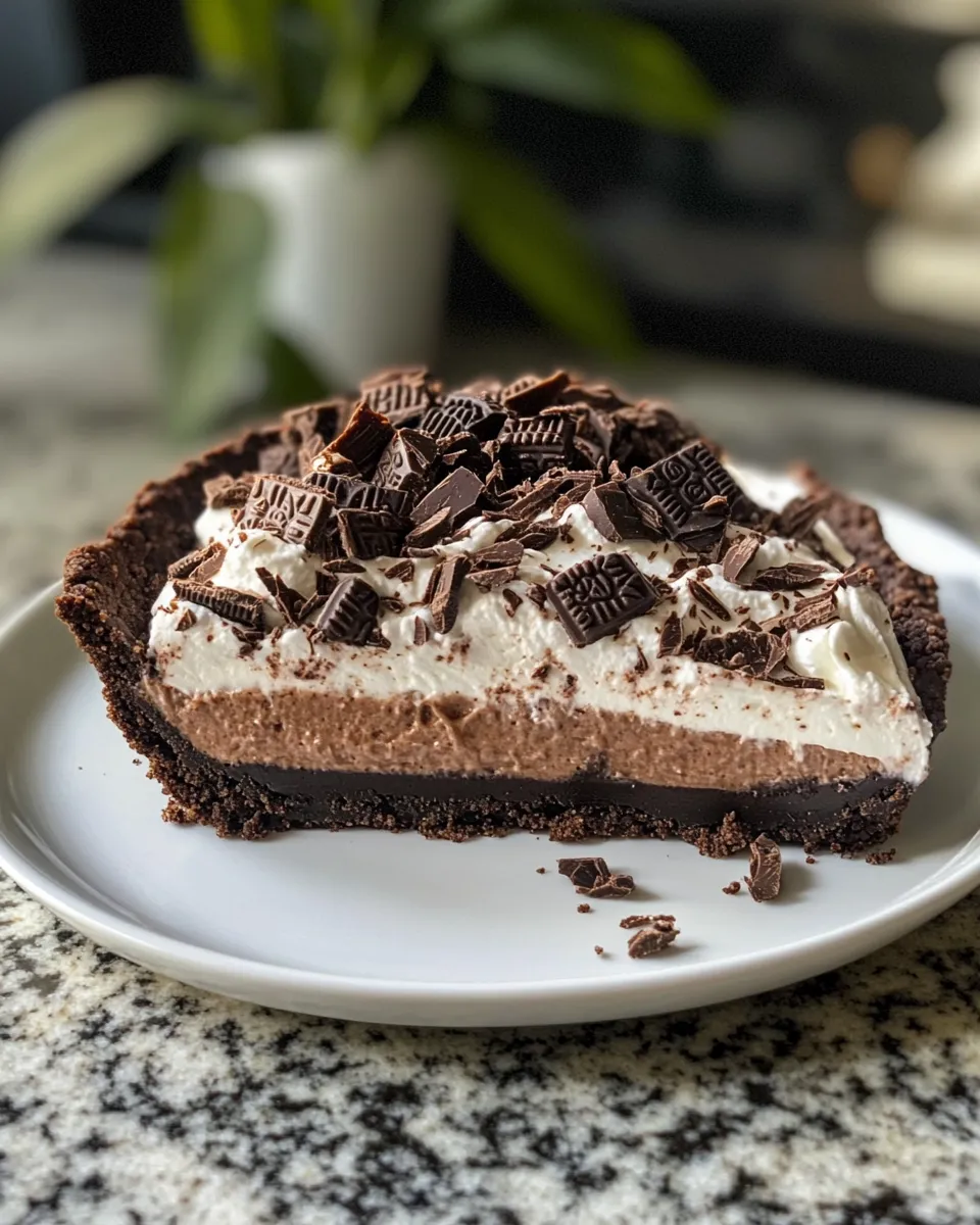 Easy Chocolate Silk Pie with Oreo Crust recipe photo