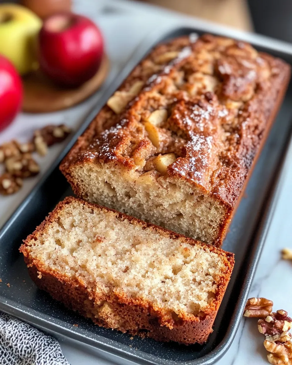 Delicious Cinnamon Apple Bread plate image