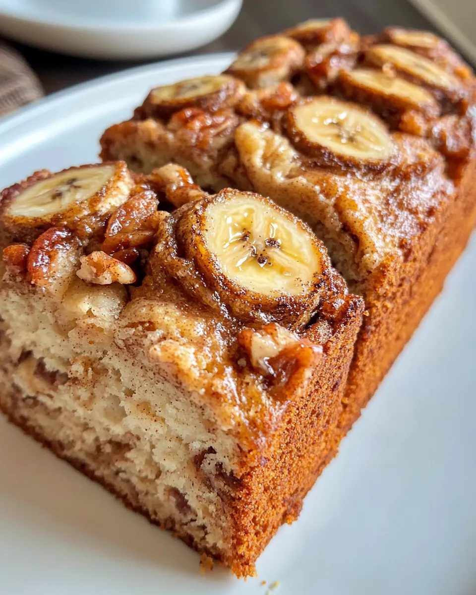 Easy Cinnamon Roll Banana Bread dish photo