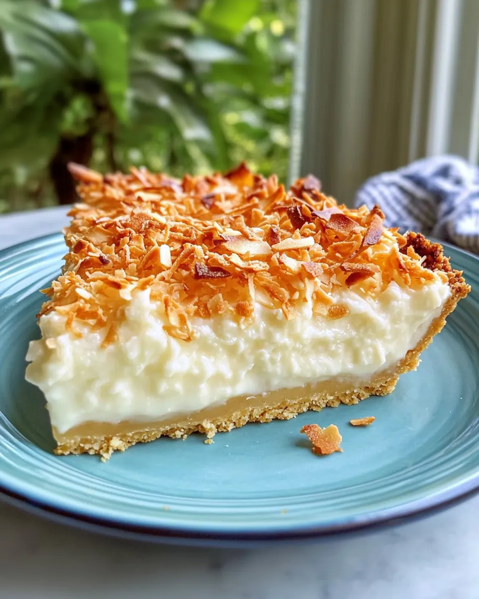 Homemade Coconut Macaroon Pie photo