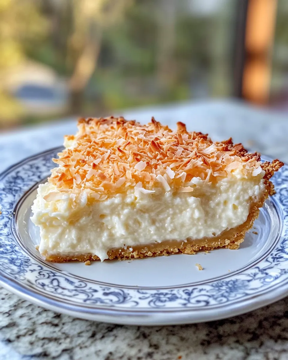 Easy Coconut Macaroon Pie recipe photo
