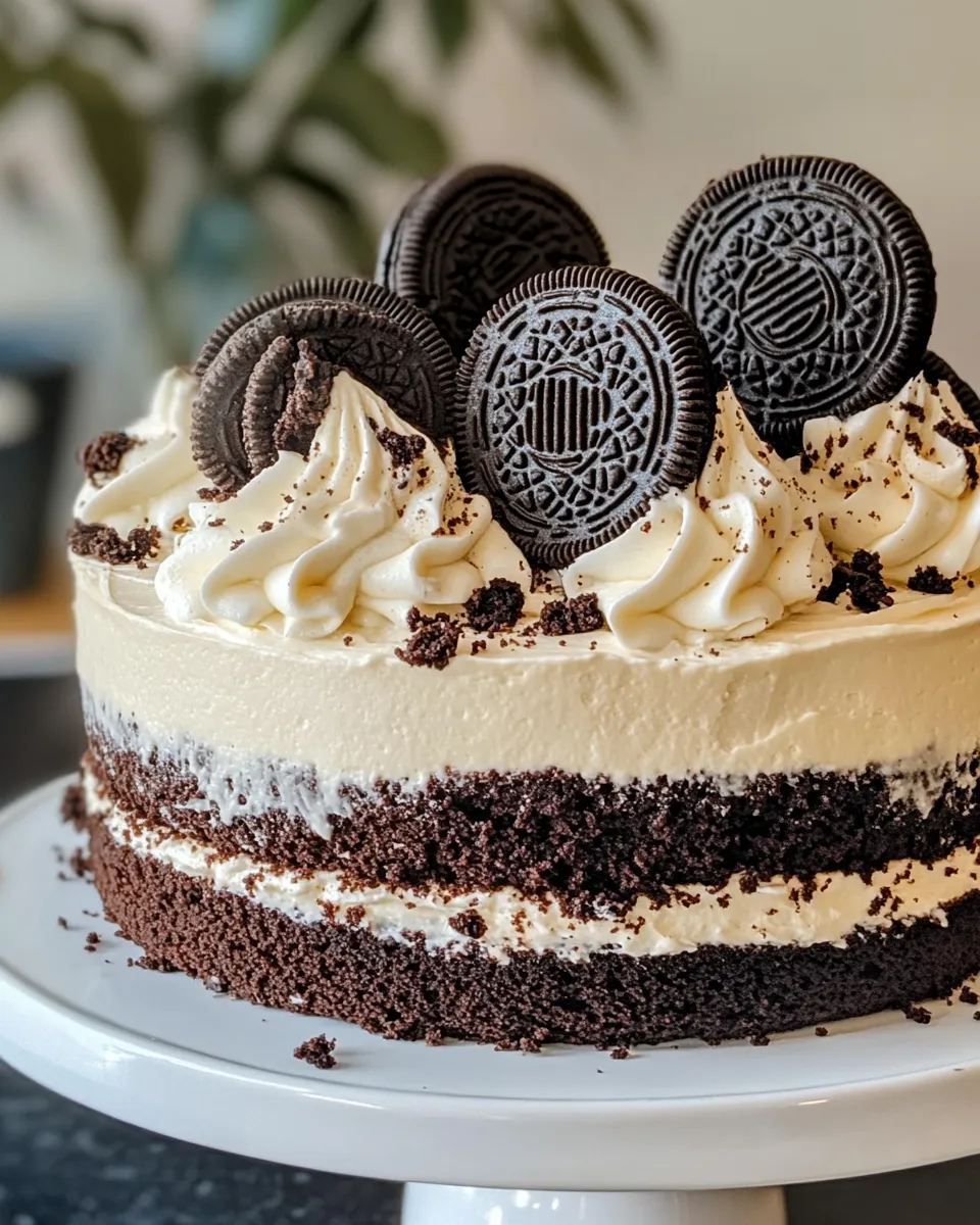 Easy Cookies and Cream Oreo Cake recipe photo