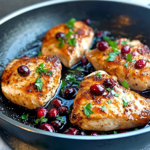Homemade Cranberry Balsamic Chicken Skillet recipe photo