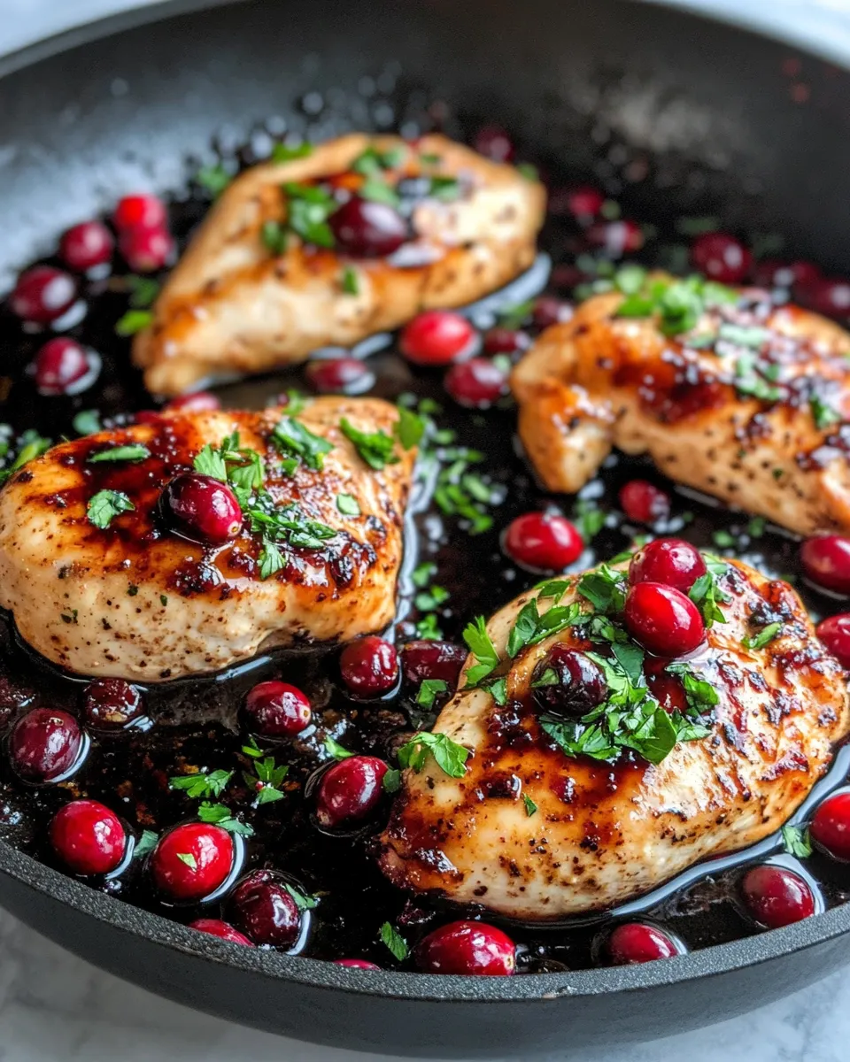 Classic Cranberry Balsamic Chicken Skillet dish photo
