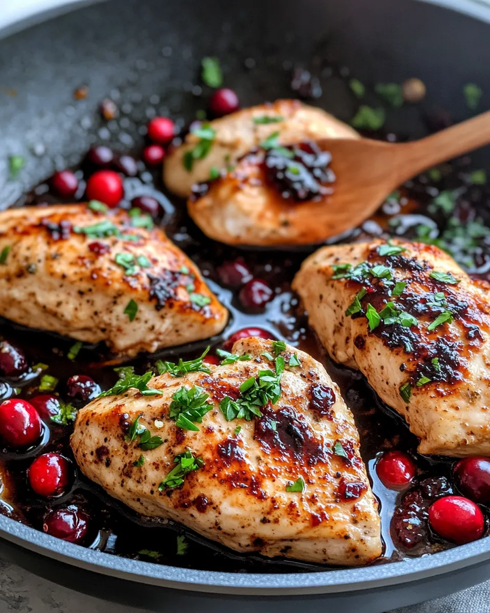 Delicious Cranberry Balsamic Chicken Skillet picture
