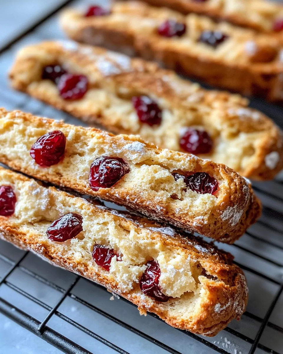 Easy Cranberry Orange Biscotti recipe image