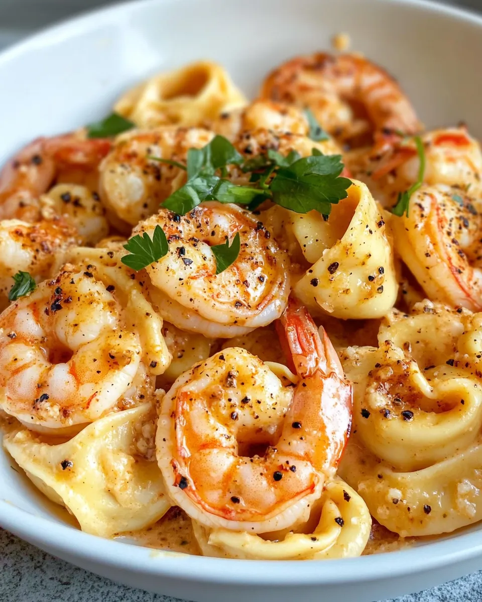 Delicious Creamy Cajun Shrimp Tortellini image
