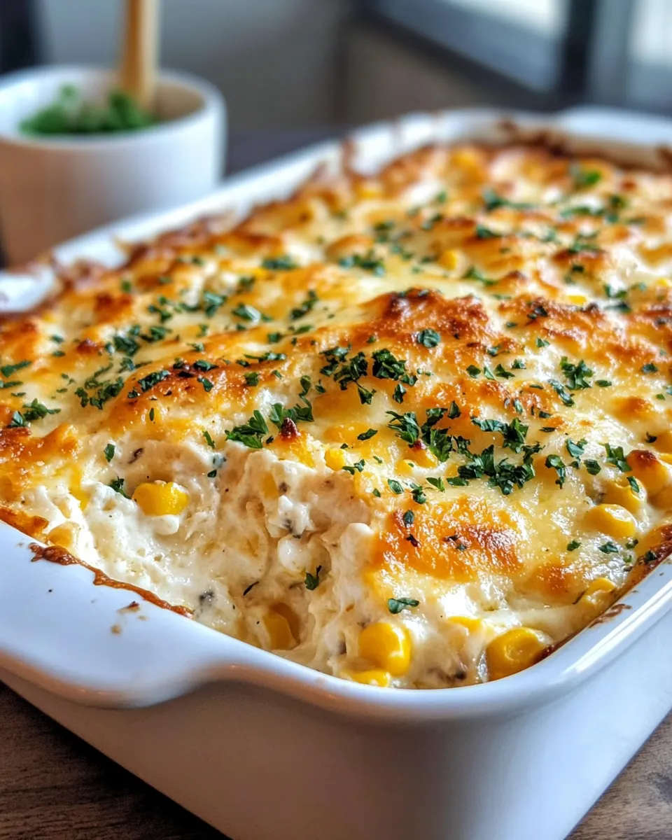 Homemade Creamy Chicken and Cornbread Casserole recipe photo