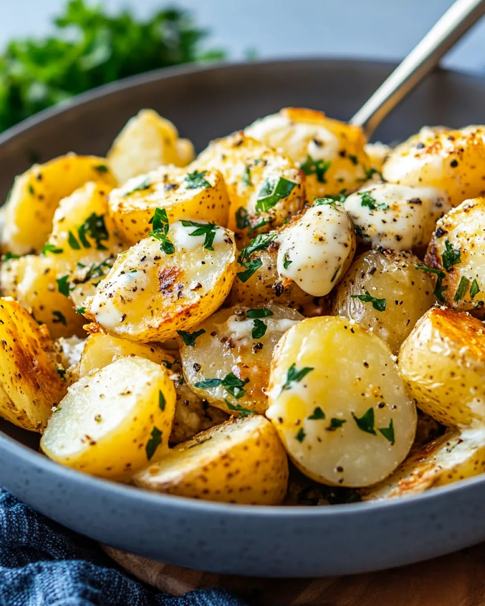 Easy Creamy Garlic Potatoes dish photo