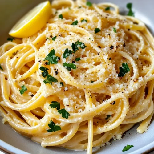 Homemade Creamy Lemon Parmesan Linguine photo