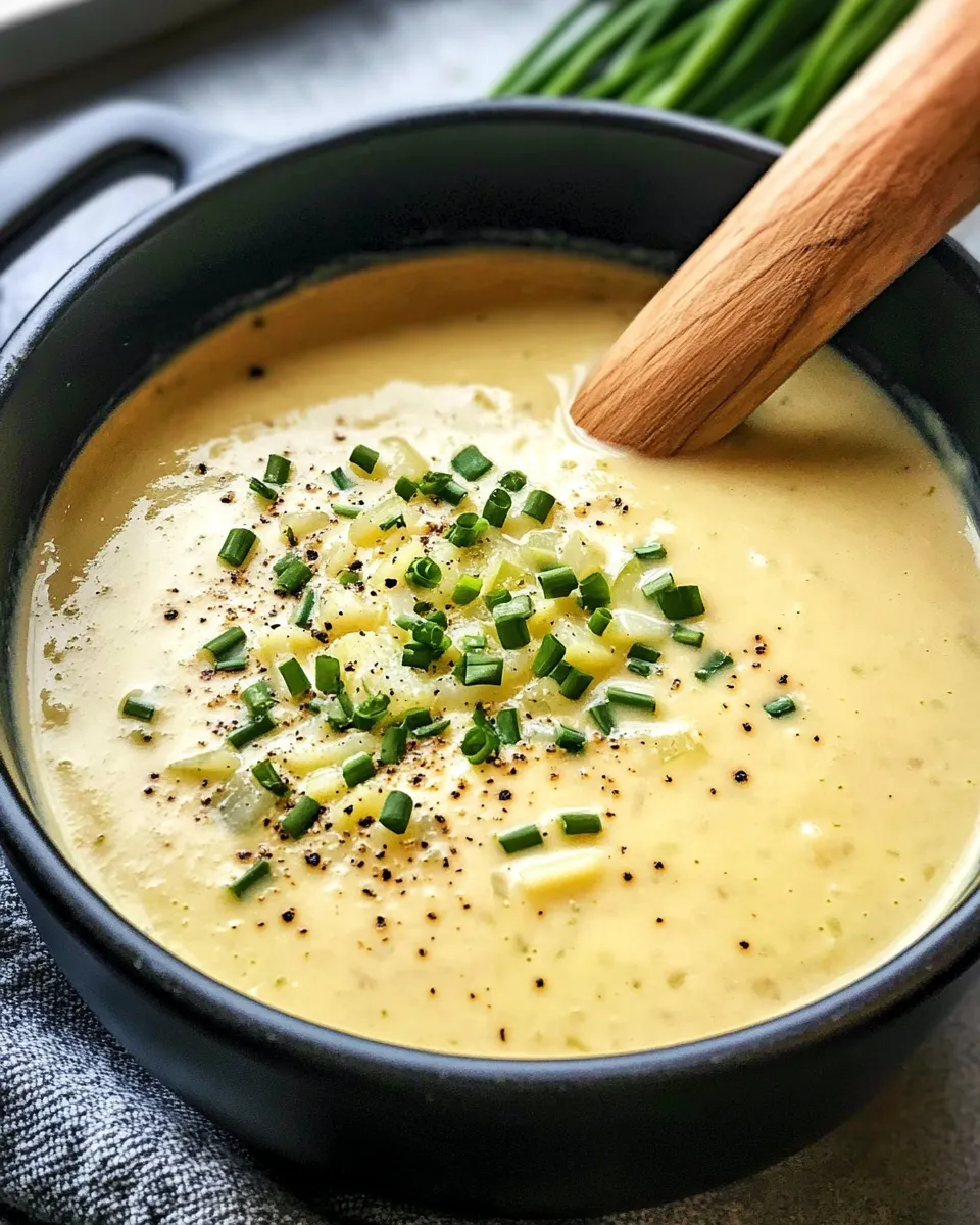 Homemade Creamy Potato and Leek Soup photo