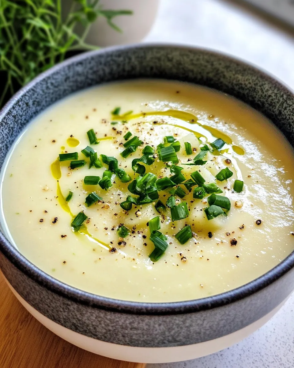 Classic Creamy Potato and Leek Soup recipe image