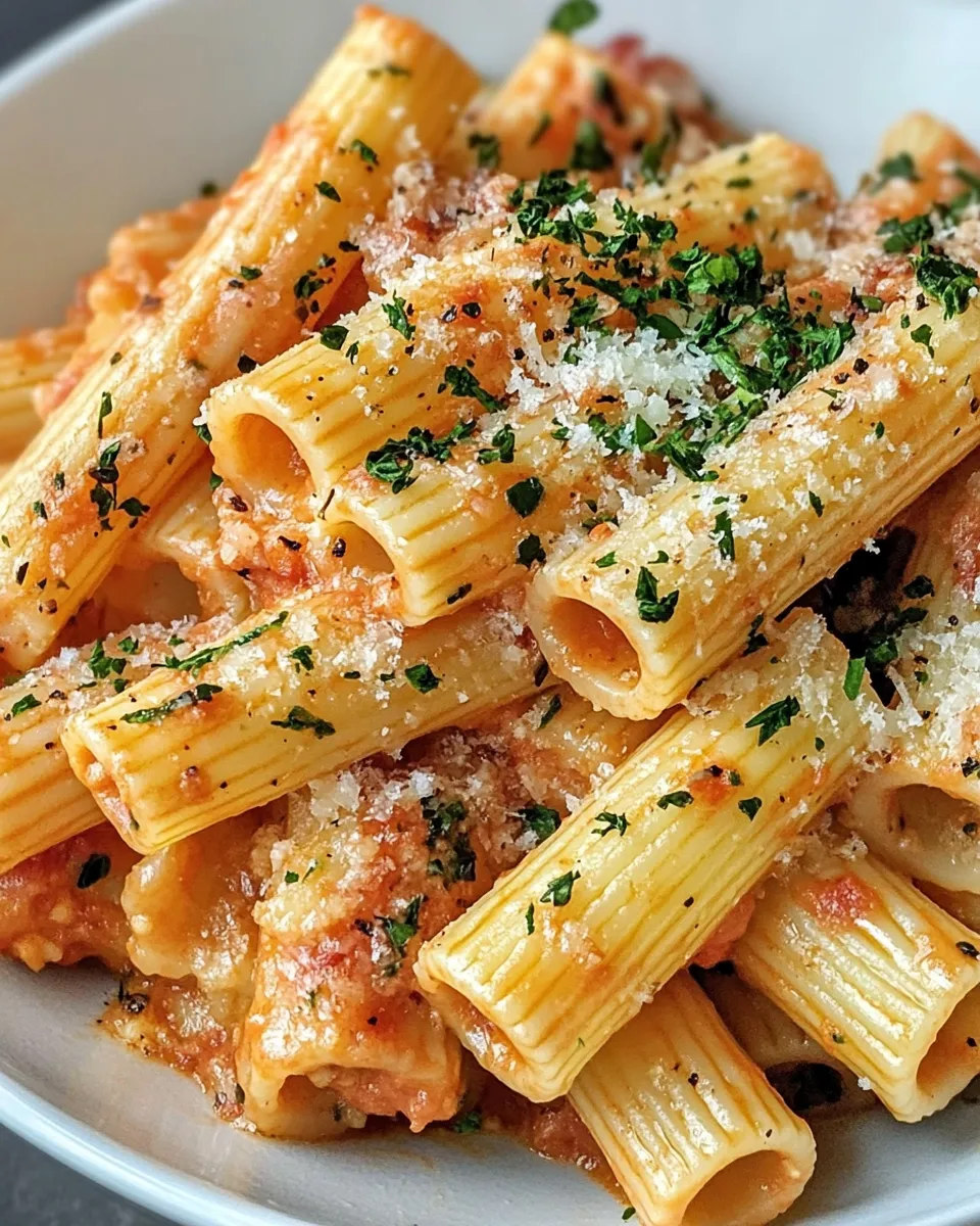 Classic Creamy Roasted Red Pepper Rigatoni image