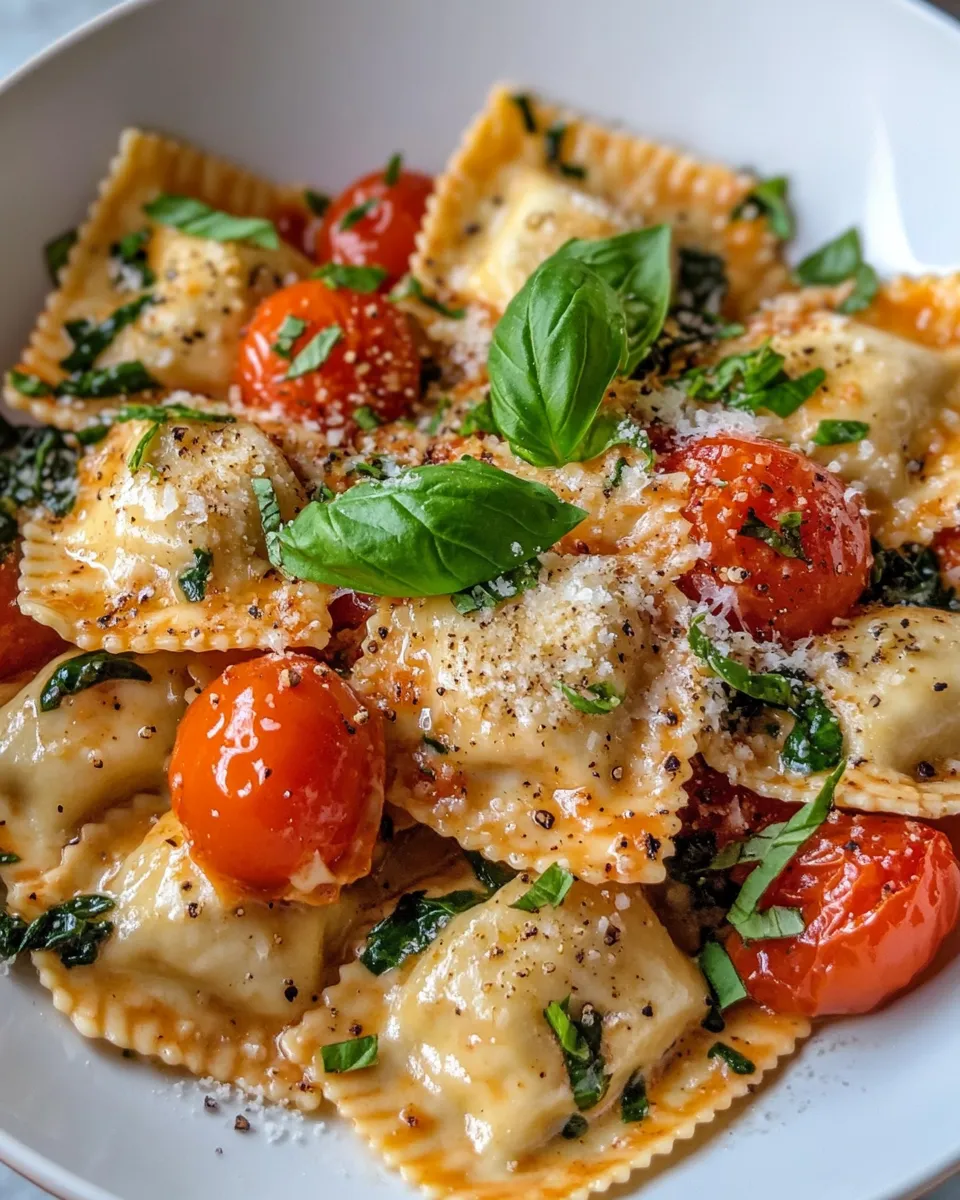 Homemade Creamy Tuscan Ravioli photo