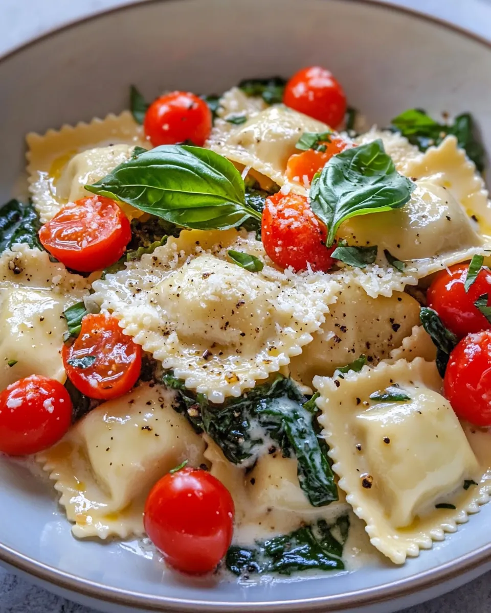Easy Creamy Tuscan Ravioli recipe photo