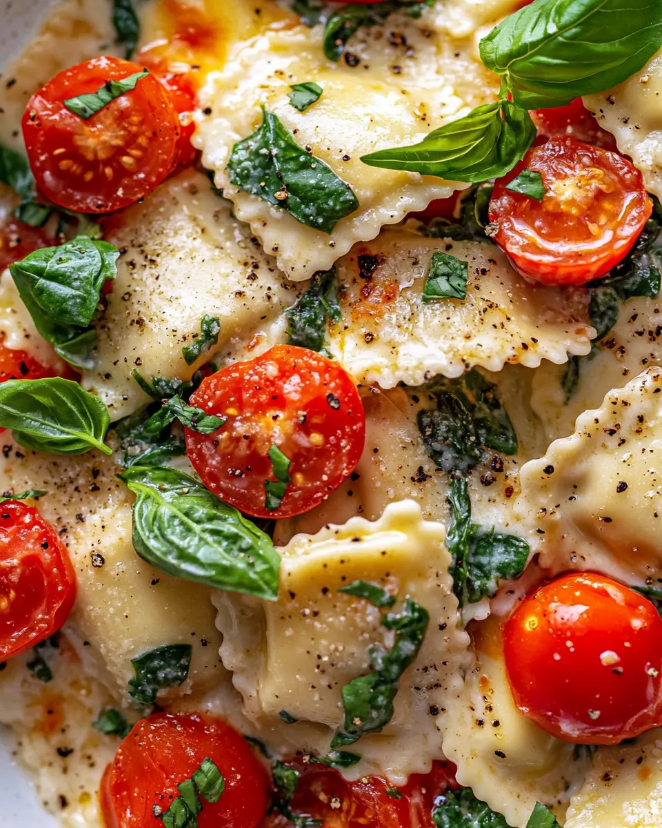 Delicious Creamy Tuscan Ravioli dish photo