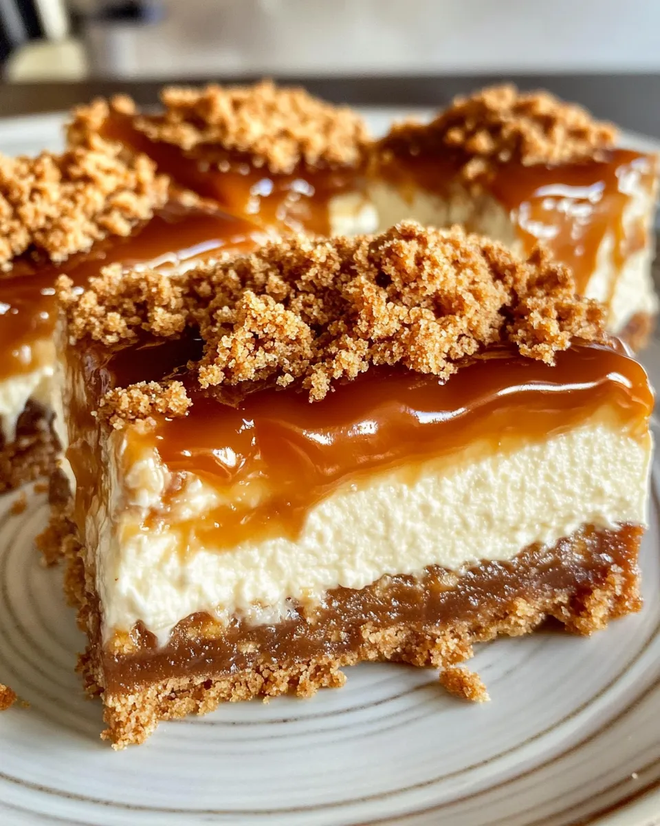 Easy Dulce de Leche Cheesecake Bars recipe photo