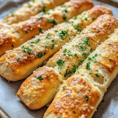 Homemade Garlic Parmesan Soft Breadsticks recipe photo
