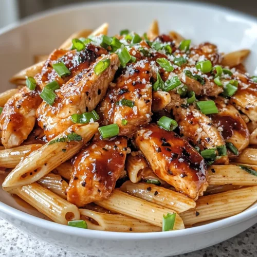 Homemade Honey BBQ Chicken Penne dish photo