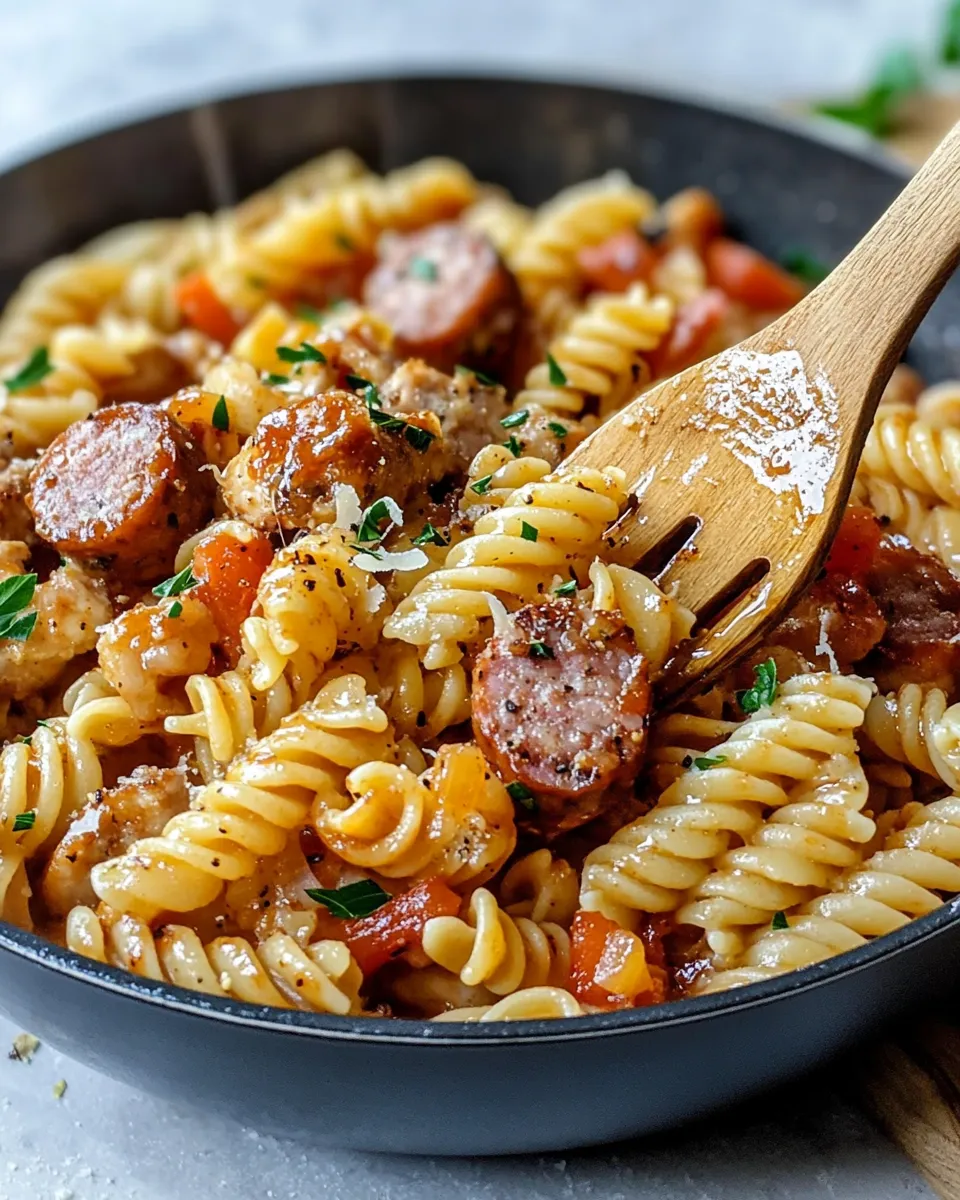 Classic Honey BBQ Sausage & Pasta Skillet image