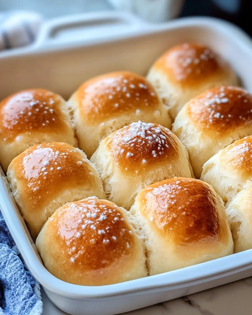 Classic Honey Butter Dinner Rolls food shot