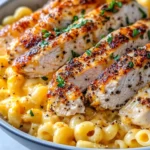 Homemade Honey Pepper Chicken with Mac & Cheese recipe photo