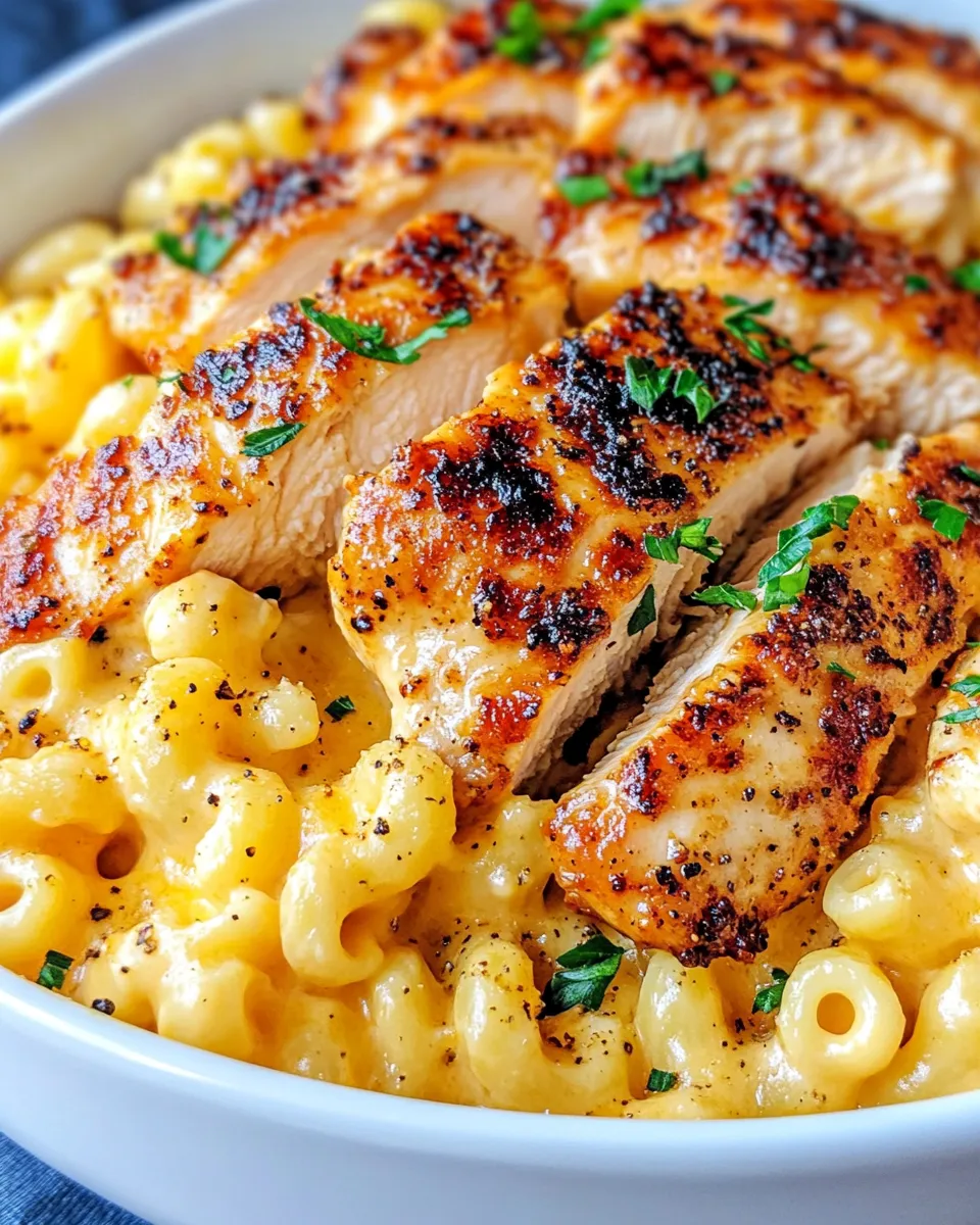 Classic Honey Pepper Chicken with Mac & Cheese dish photo