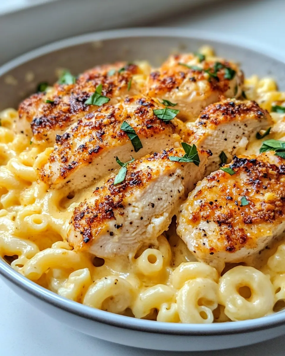 Delicious Honey Pepper Chicken with Mac & Cheese picture