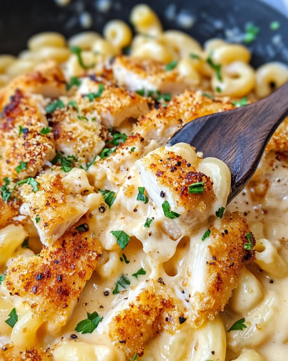 Delicious Hot Honey Chicken Mac N Cheese dish photo