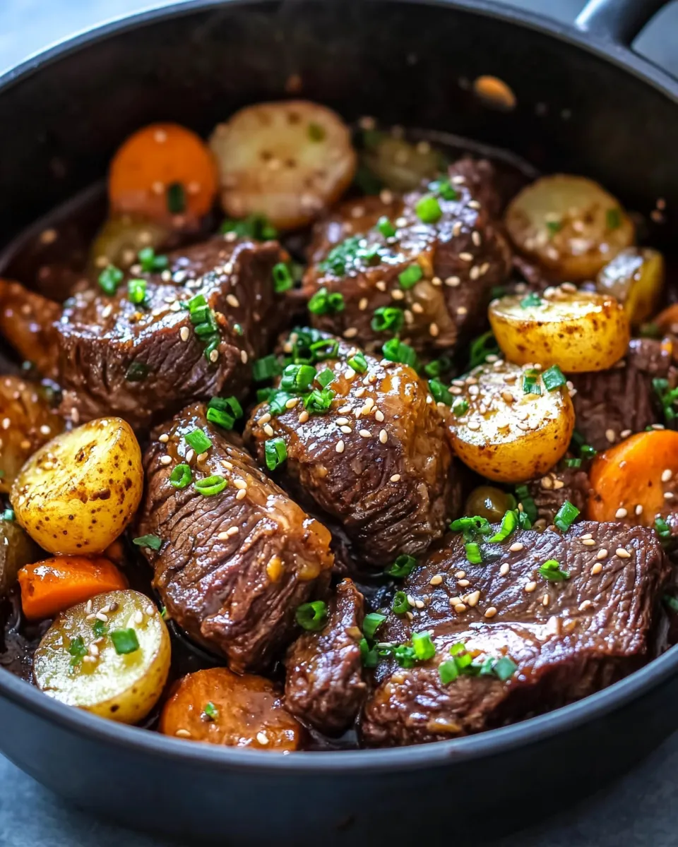 Delicious Korean Style Pot Roast plate image