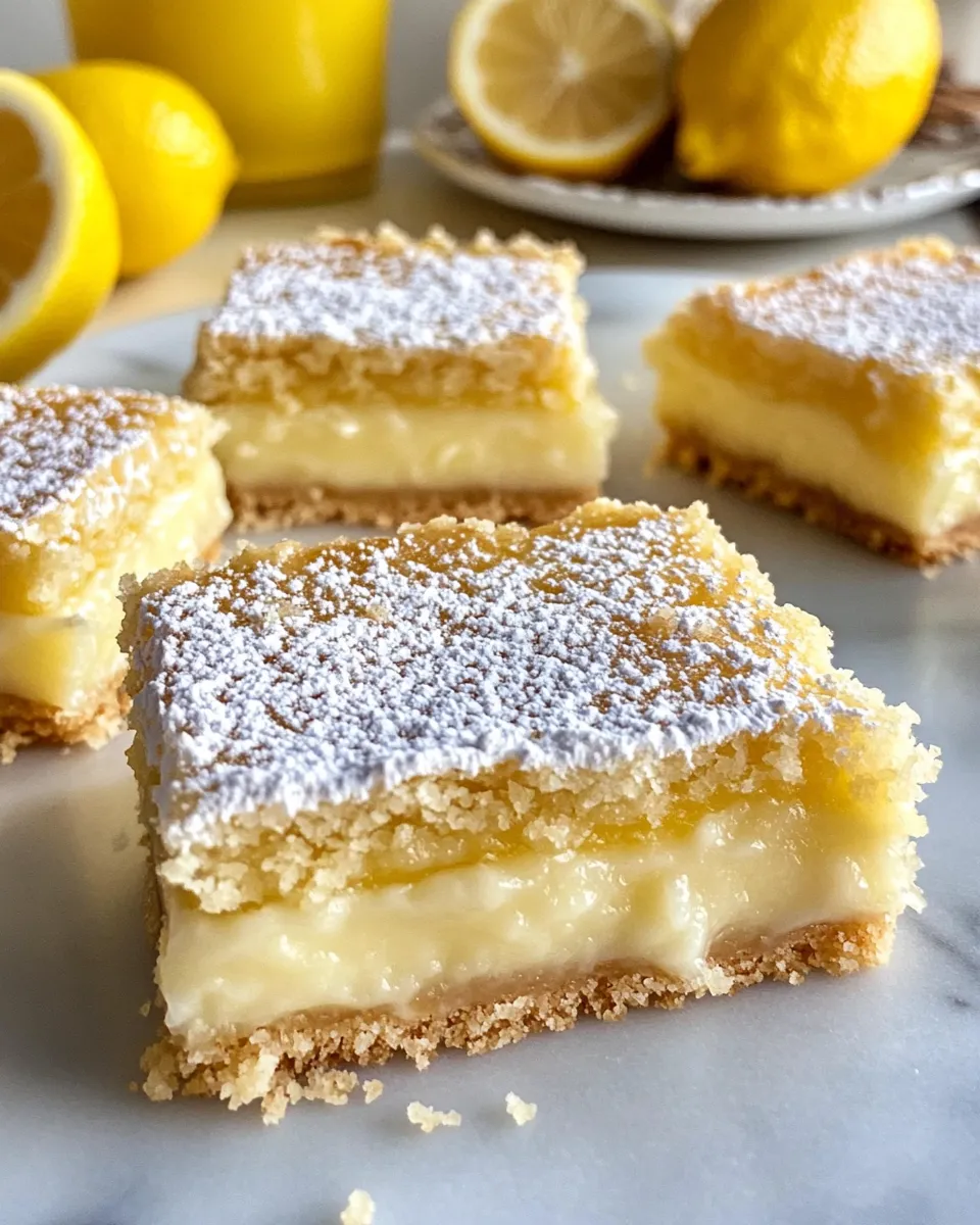 Delicious Lemon Glaze Shortbread Bars plate image