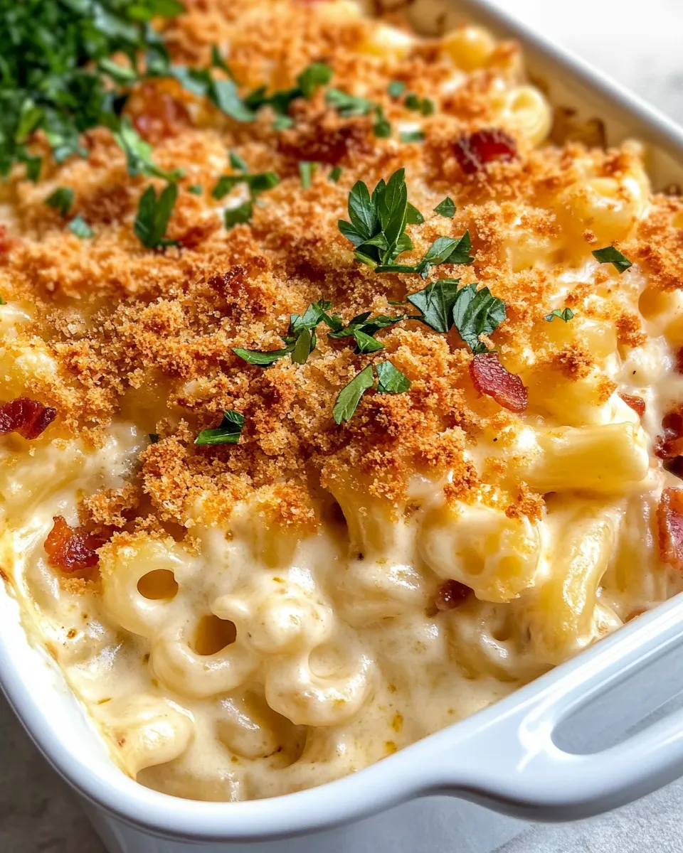 Homemade Loaded Mac and Cheese Bake recipe photo