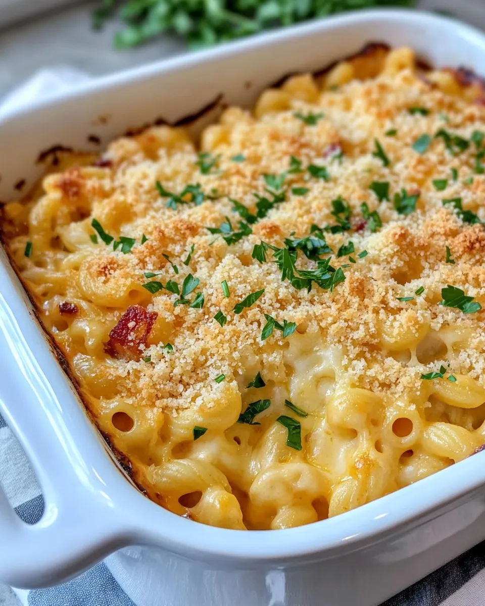 Classic Loaded Mac and Cheese Bake dish photo