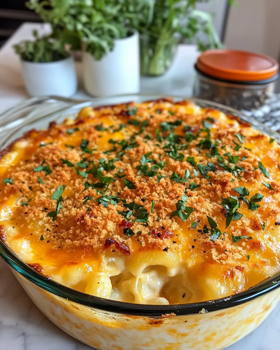 Delicious Loaded Mac and Cheese Bake image