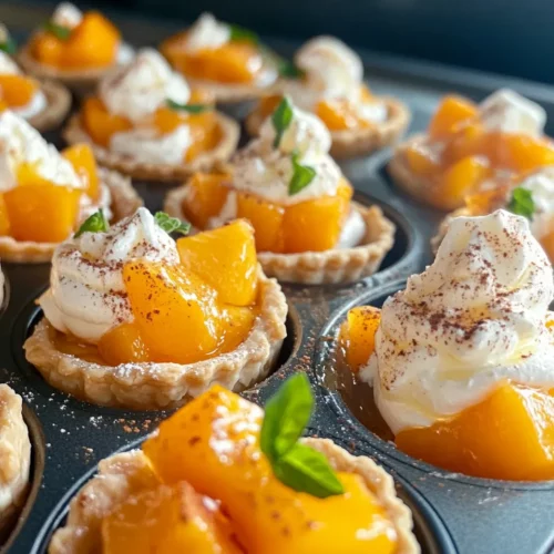 Homemade Mini Peach and Cream Cheese Tarts photo