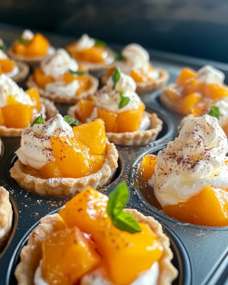 Homemade Mini Peach and Cream Cheese Tarts photo