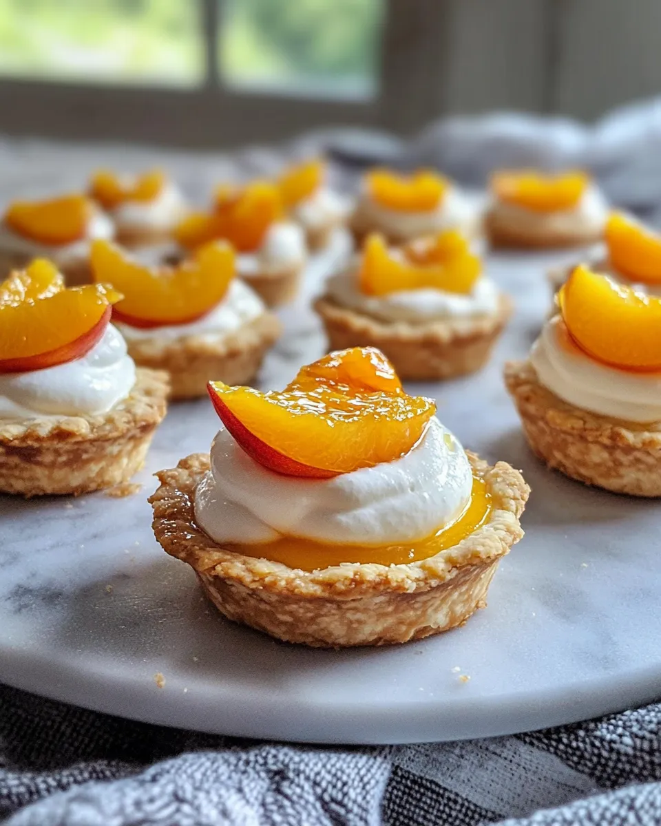 Classic Mini Peach and Cream Cheese Tarts image