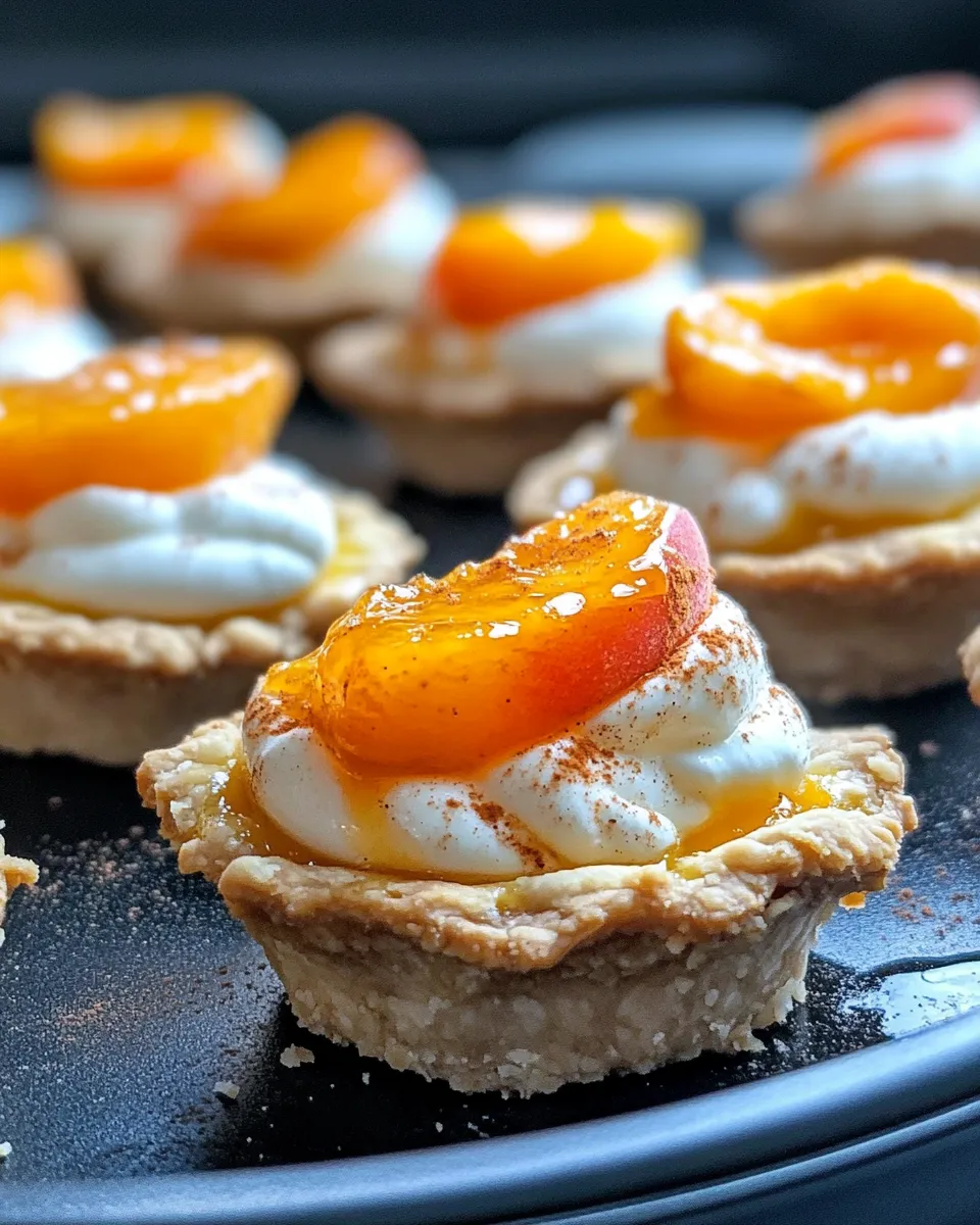 Easy Mini Peach and Cream Cheese Tarts recipe photo