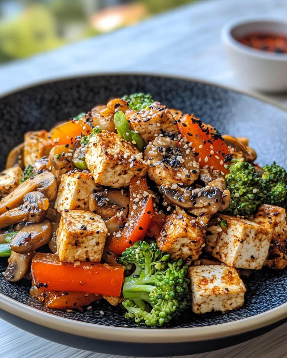 Delicious Mushroom and Tofu Stir-Fry dish photo