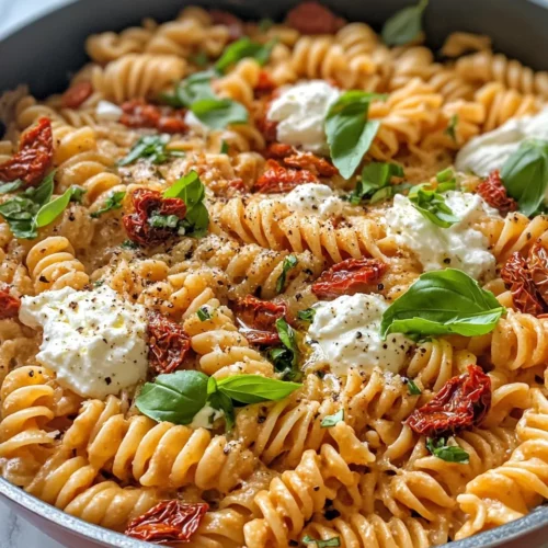 Homemade One Pot Sun-Dried Tomato Pasta with Whipped Ricotta photo