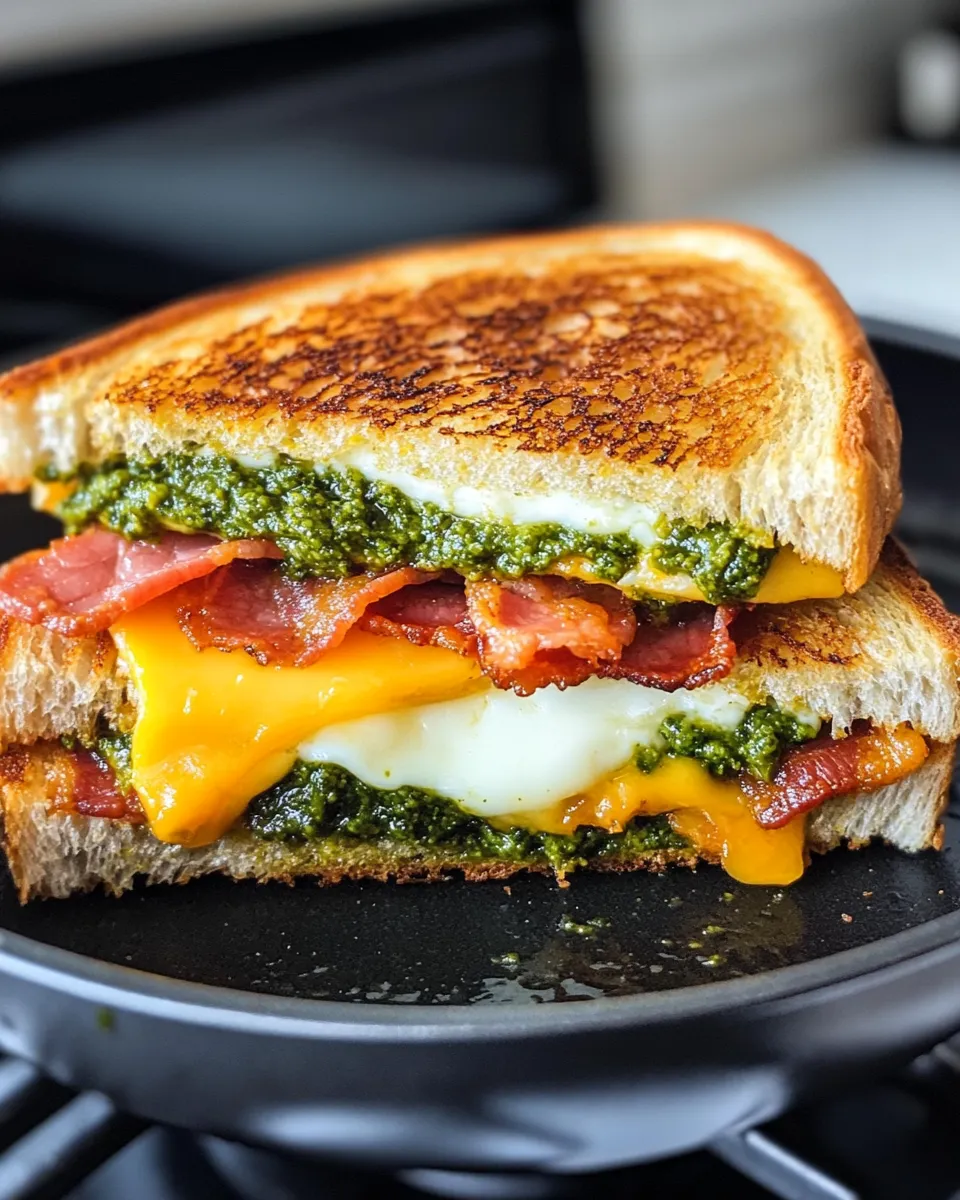 Classic Pesto Grilled Cheese recipe photo